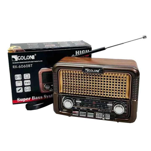 Radio Solar Vintage Am Fm Sw Bluetooth