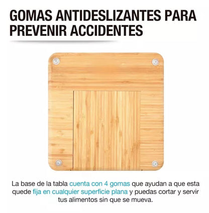 Tabla Para Quesos De Madera Bambú
